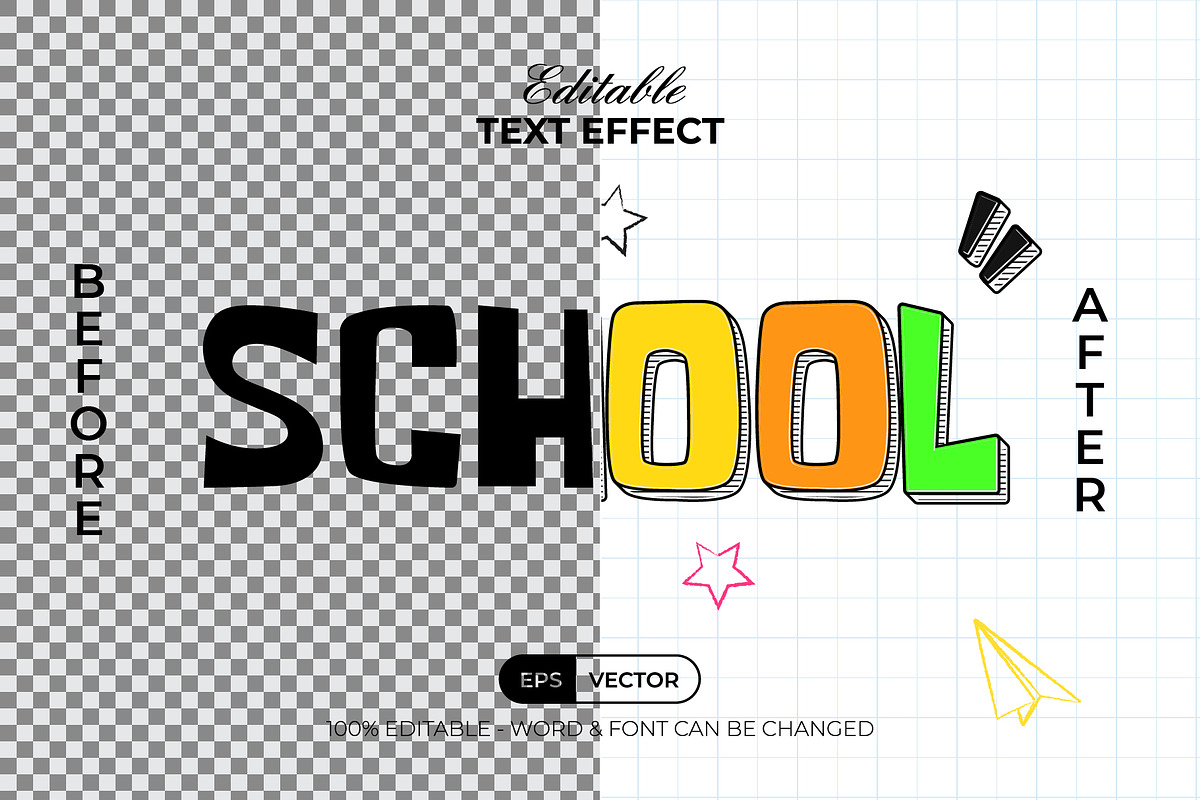 School Text Effect Fun Style, a Layer Style Add-On by Mockmenot (Photo 2 of 2)