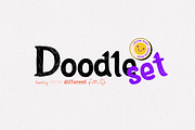 DOODLESET. Font Family., a Handwritten Font by Luxfont (Thumbnail 1 of 8)