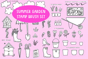 Summer Garden Stamp Brush Set