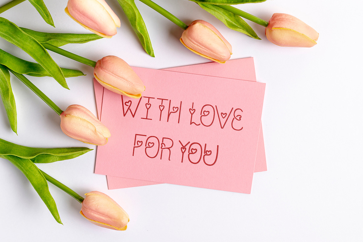 Charmel Heart Display font.