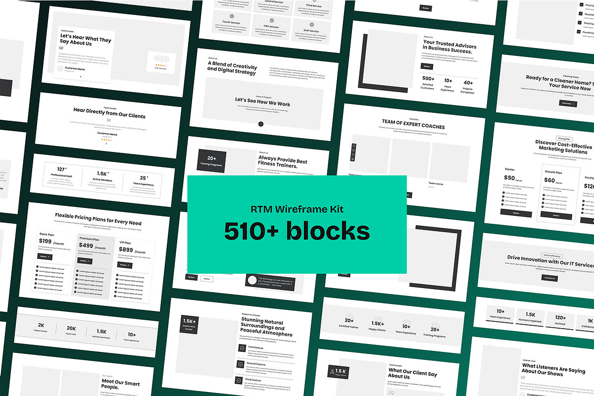 RTM Wireframe Kit, a Wireframe Template by Rometheme Std (Photo 3 of 7)