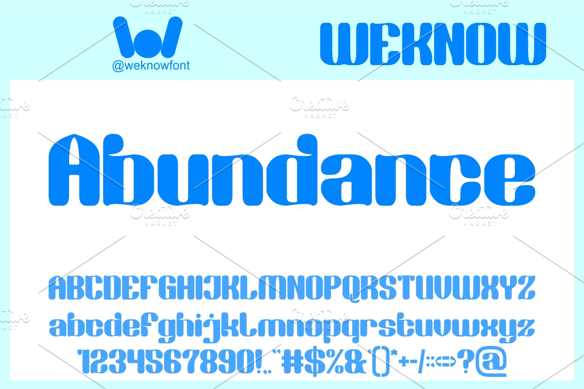 Abundance Font, a Sans Serif Font by weknow (Photo 1 of 8)