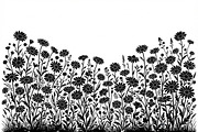 60 Daisy Flower Field Silhouette, a Seasonal Illustration by Amazin_art (Thumbnail 34 of 36)
