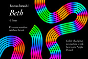 Multi Line Procreate Brushes, a Brush Add-On by The Creative Bix (Thumbnail 7 of 8)
