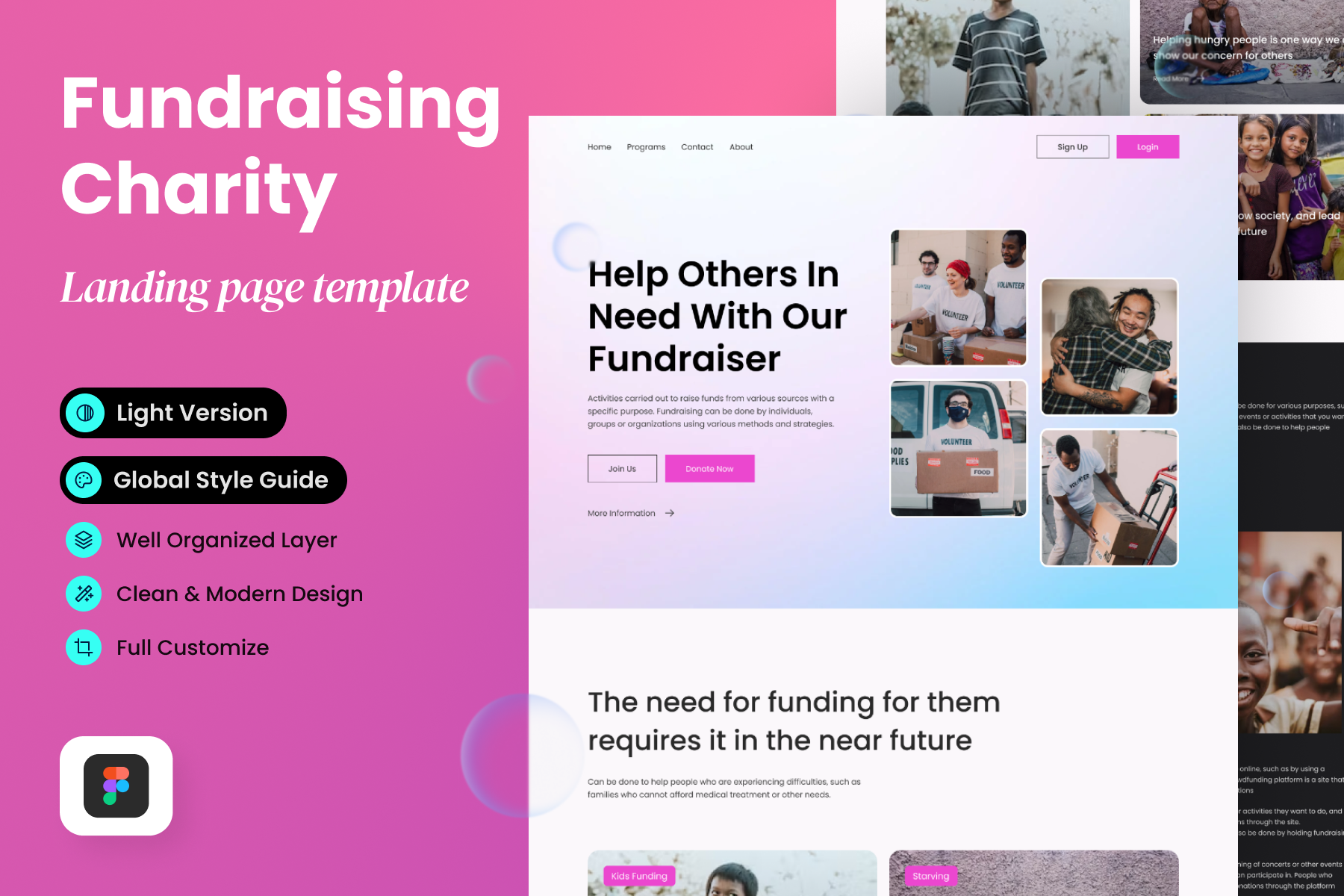 Fundraising Charity Landing Page, a Landing Page Template by SLAB! Design