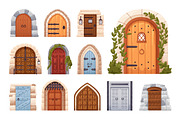 Old medieval castle doors set, an Object Illustration by Good Studio (Thumbnail 1 of 13)