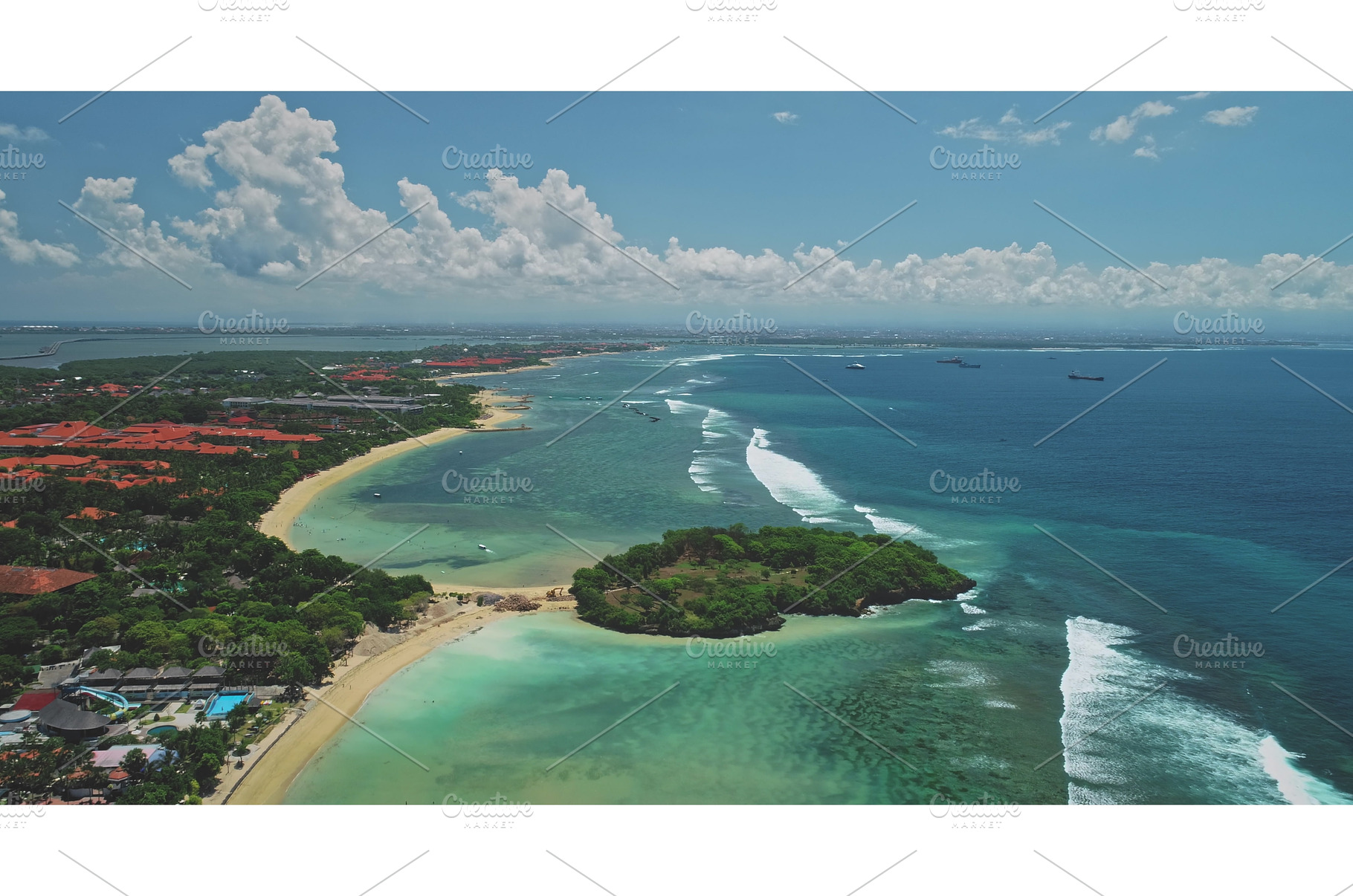 Nusa Dua beach and coastline meeting, a Nature Photo by Goinyk
