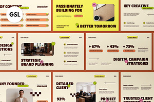 Yellow Company Profile Google Slide, a Presentation Template by graphicook