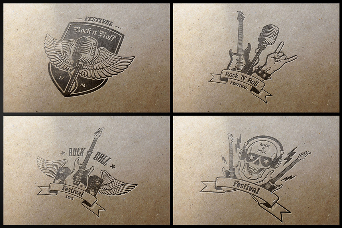 Set of 23 rock and roll elements, a Branding & Logo Template by Alexander Belenkiy (Photo 5 of 5)