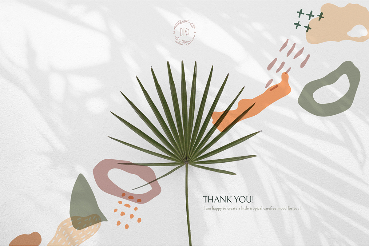 Gentle Tropics graphic kit, a Decorative Illustration by Dinkoobraz (Photo 17 of 17)