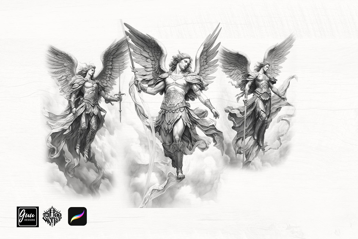 Archangel Michael and the angels, a Brush Add-On by TaKong Magics (Photo 5 of 9)
