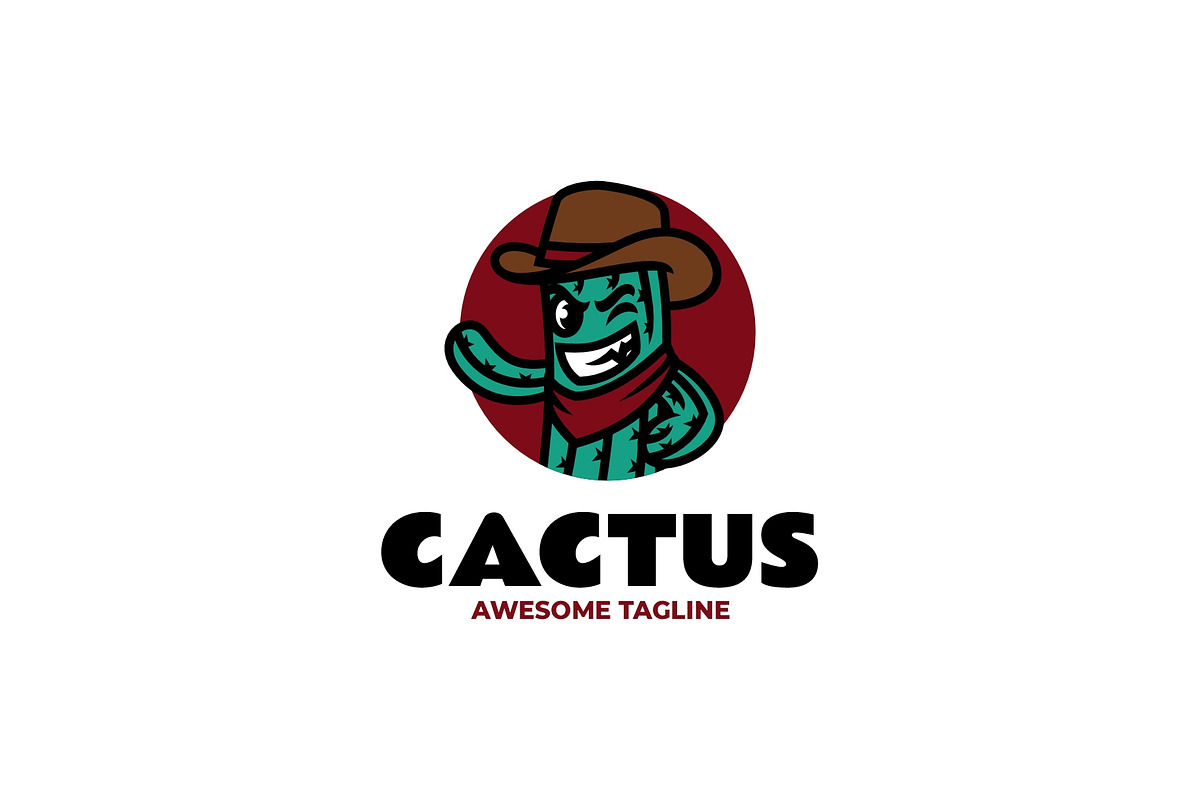 Mascot Cactus Logo Design, a Branding & Logo Template by Artnivora.Std