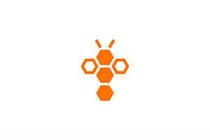 Honey store logo template.