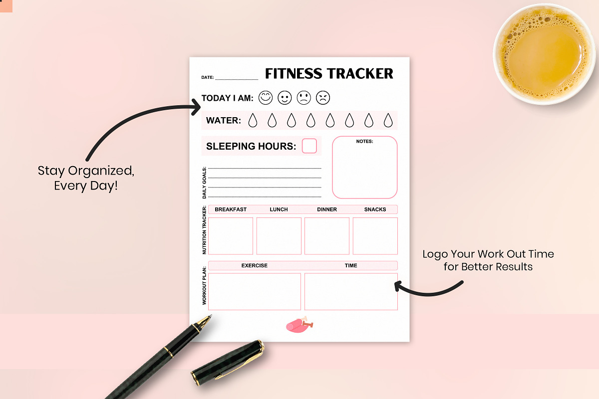 Fitness Tracker Checklist PDF, a Print Template by Snapybiz (Photo 9 of 10)