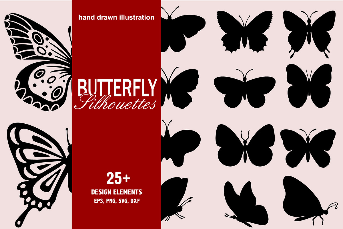 Butterfly Silhouettes Collection, an Object Graphic by Live line (Photo 1 of 3)