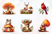 Autumn Forest Animals Sublimation, a Seasonal Illustration by RobertsArt (Thumbnail 5 of 7)