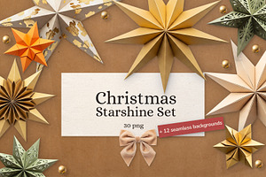 Christmas Starshine Set. 30 PNG+