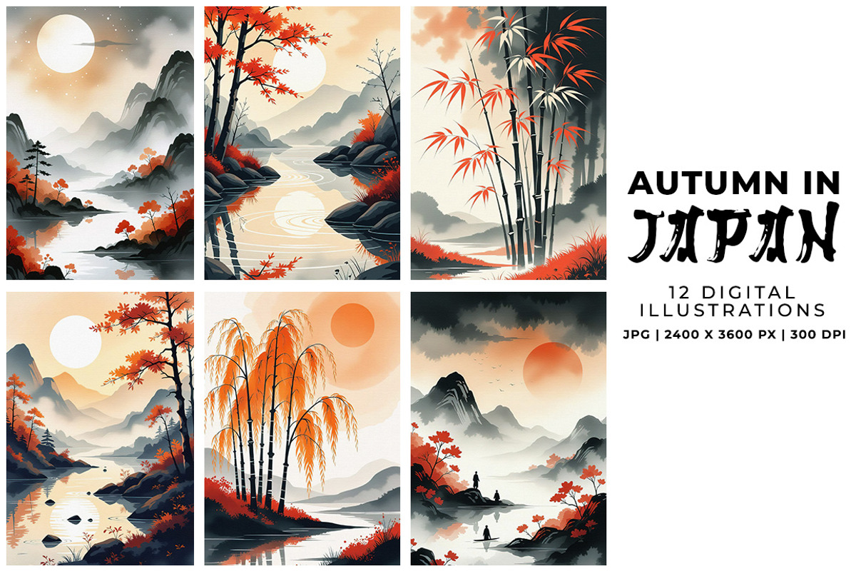 Autumn in Japan, a Seasonal Illustration by Digital Art Creations (Photo 2 of 5)