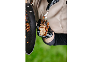 Chef slicing juicy grilled steak on, a Food & Drink Photo by HalfPoint