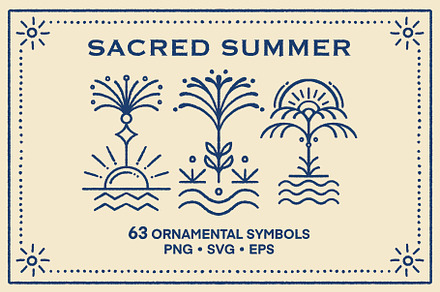 Sacred summer.  Lineart collection, an Object Illustration by heyXeni