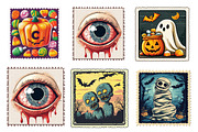 Cute Halloween Postage Clipart, an Illustration by SinaCreation (Thumbnail 3 of 7)