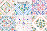 folk floral seamless patterns bundle, a Pattern Graphic by Patishop Art (Thumbnail 1 of 9)
