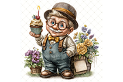 Birthday Man Clipart JPG, an Illustration by Memories By Lea (Thumbnail 8 of 19)