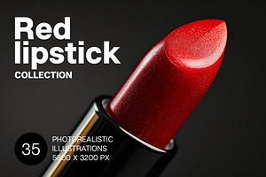 Red lipstick. 35 images, a Beauty & Fashion Photo by Handmadefont