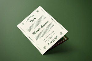 Green Funeral Program Brochure, a Brochure Template by graphicook