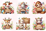 Happy Easter Animals Sublimation, a Seasonal Illustration by Craft Nest (Thumbnail 5 of 5)
