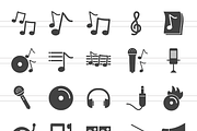 50 Music Glyph Icons, an Icon by IconBunny (Thumbnail 2 of 3)