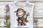 Whimsical Santa & Reindeer Clipart, an Illustration by CraftArtStudio (Thumbnail 5 of 6)