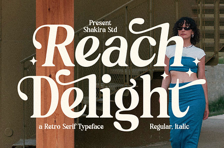 Reach Delight - Modern Retro Serif, a Serif Font by Shakira Studio