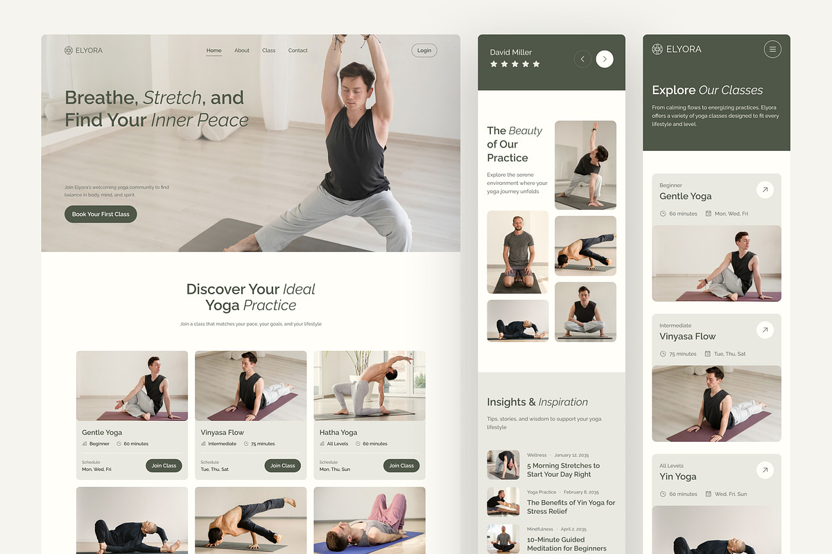 Yoga Studio Website UI Figma, an UI Kit Template by peterdraw (Photo 7 of 7)