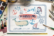 Watercolor Nautical Clip Arts, an Illustration by JSquarePresents (Thumbnail 1 of 7)
