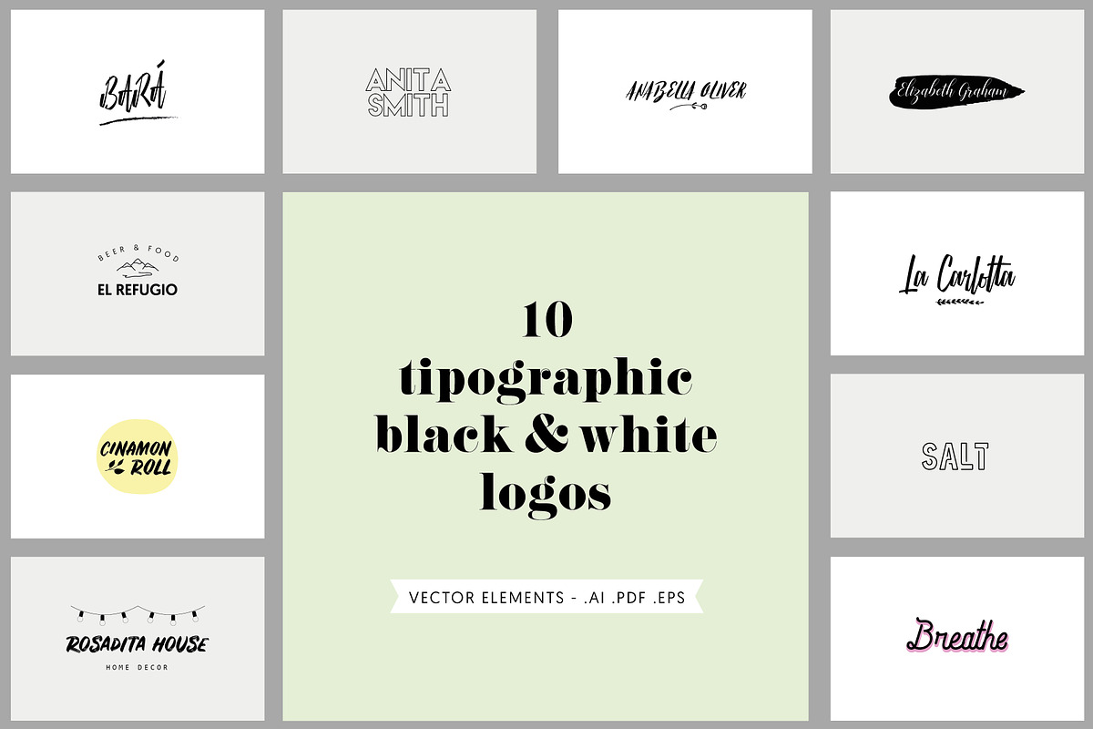 50 Simple Logos business cards, a Branding & Logo Template by Anis Illustration (Photo 8 of 8)