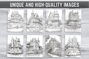 Gothic House Coloring Book