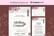 Floral Wedding Canva Template Set, an Invitation Template by TemplateCastleStore (Thumbnail 1 of 9)