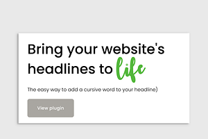 Solo Cursive Headline Squarespace