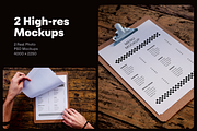 2 Realistic Clipboard Menu Mockups, a Product Mockup by rodrigofkaminski (Thumbnail 1 of 3)