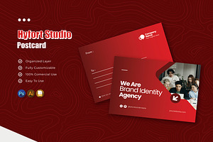 Hyfort Studio - Postcard, a Print Template by Esensifiksi.studio