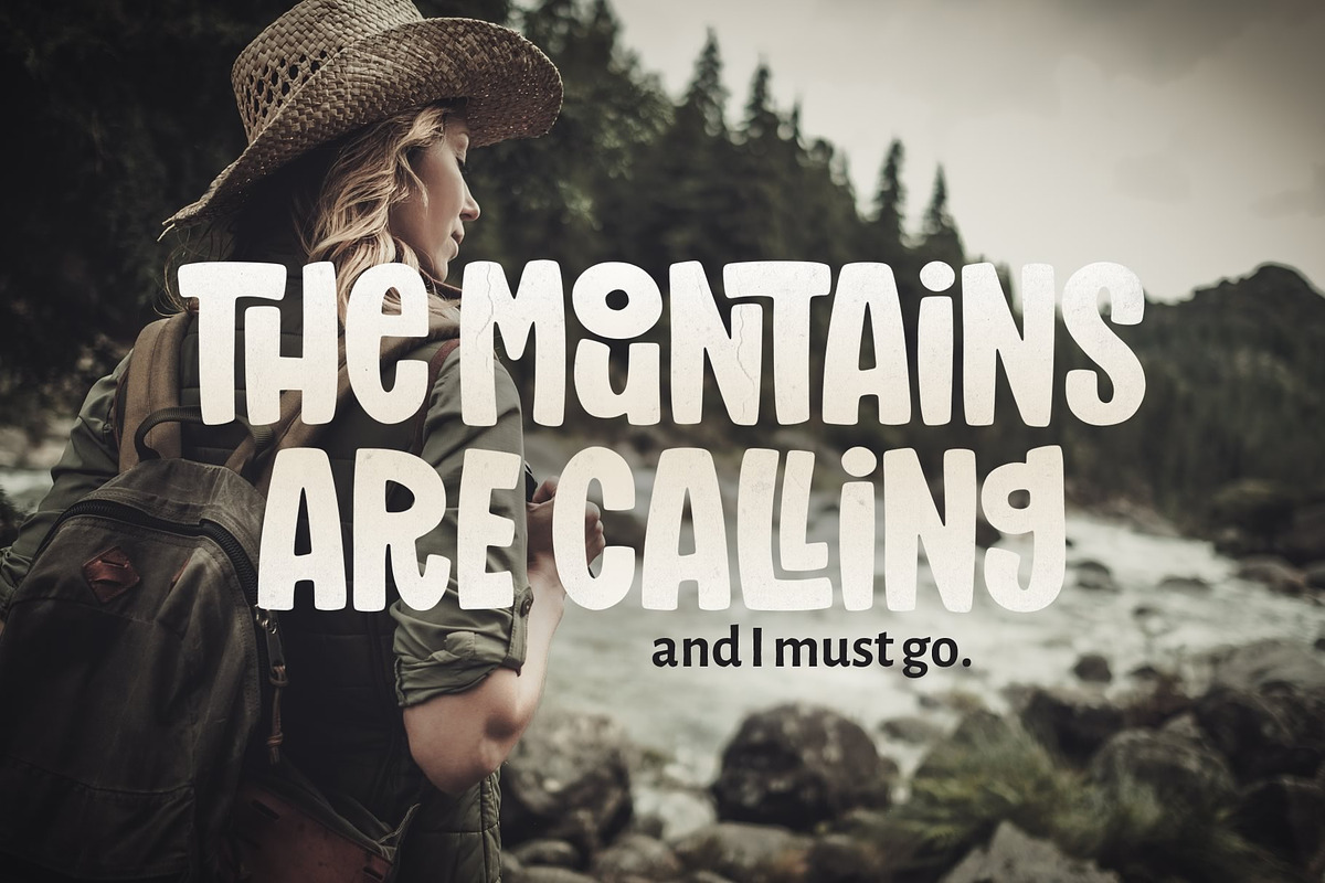 Mighty Mountain Font preview 7