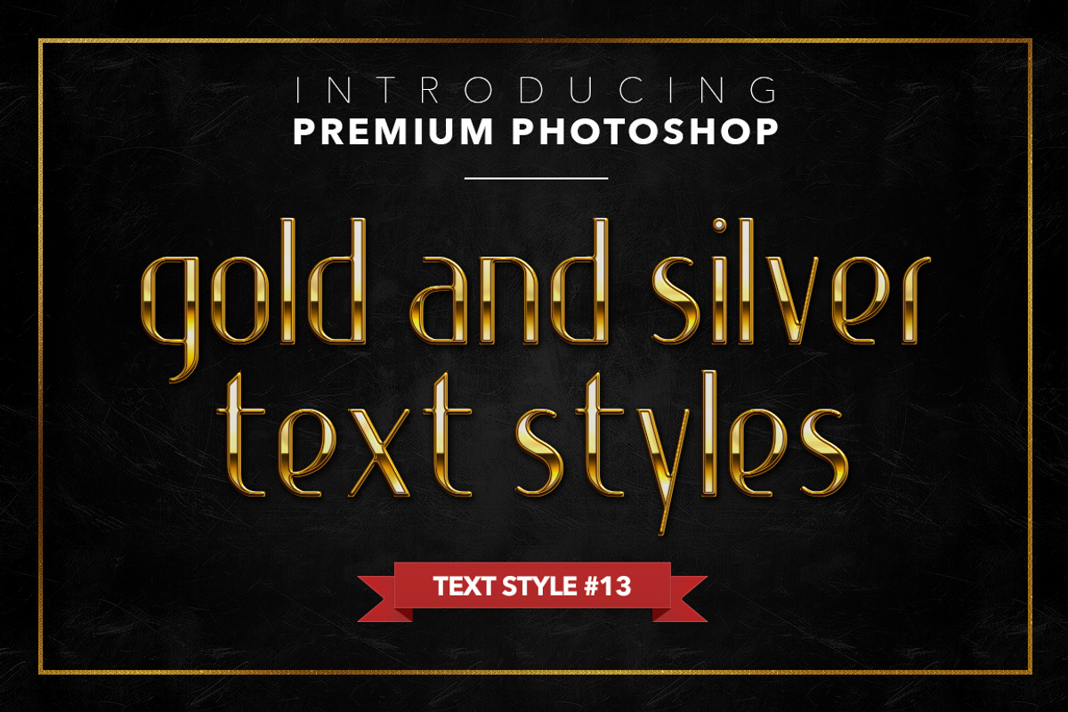 Gold & Silver #1 - 20 Text Styles, a Layer Style Add-On by Jonas Stensgaard (Photo 14 of 23)