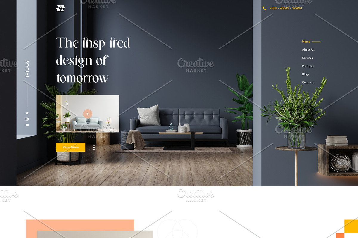 Interior Website & Furniture Design, a Landing Page Template by uiwarrior (Photo 4 of 4)