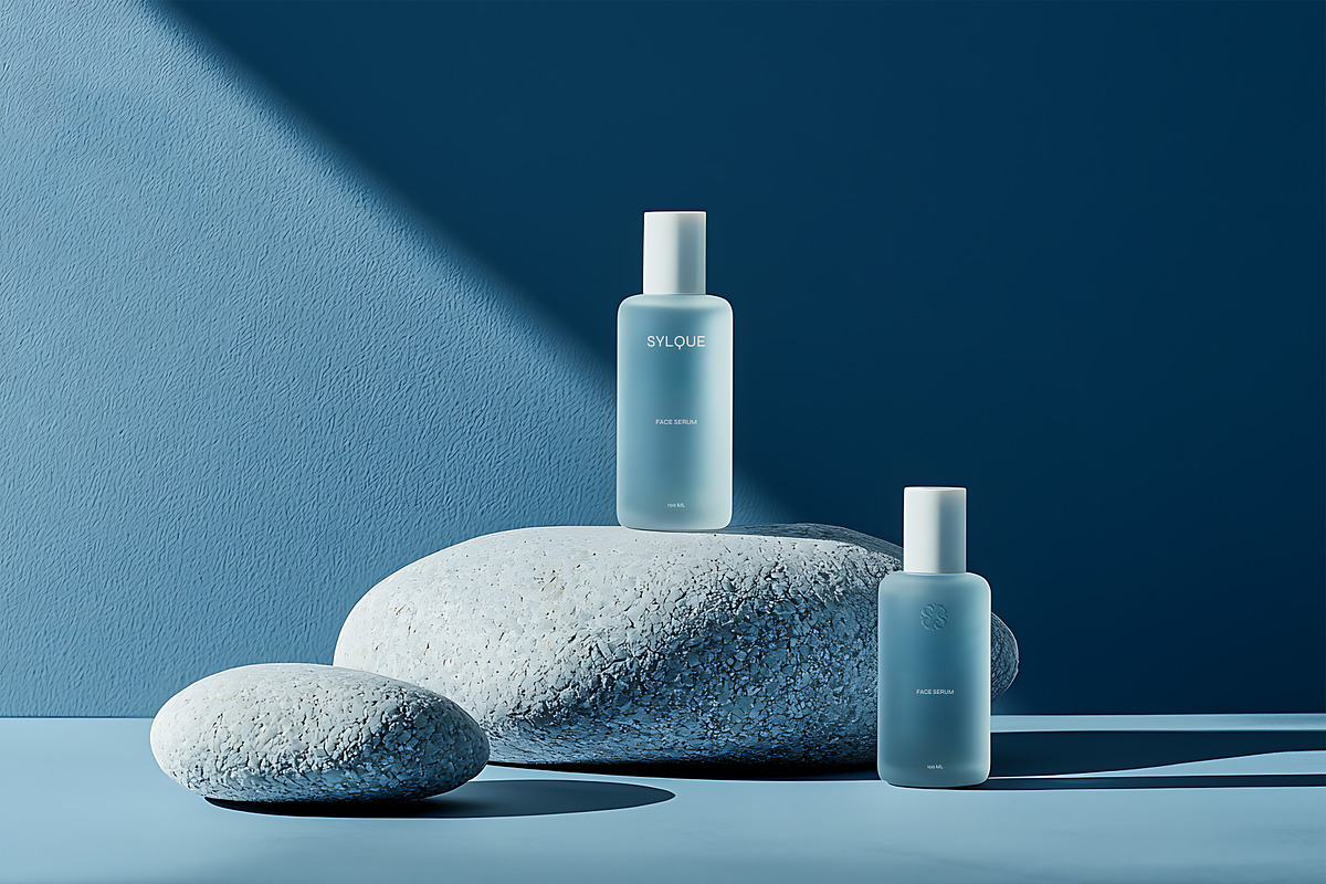 Frosted Glass Serum Bottle Mockup, a Packaging Mockup by Reverie Mockups