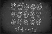 Doodle cupcakes, a Food Illustration by Elina_Li (Thumbnail 2 of 8)