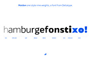 Maiden (Complete Family), a Sans Serif Font by Deltatype (Thumbnail 7 of 7)