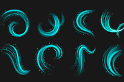 Magic light turquoise swirls with, an Object Illustration by art PVP - market (Thumbnail 2 of 3)