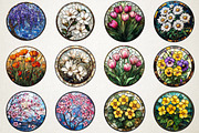 Spring Flower Stained Glass Bundle, an Illustration by RobertsArt (Thumbnail 4 of 5)