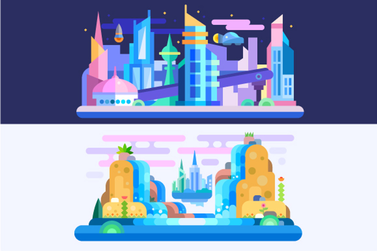 City Of Future!, a Technology Illustration by TastyVector